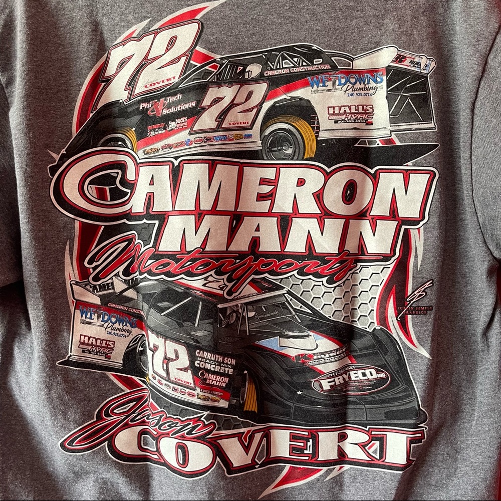 Grey Racing Graphic Tee L - Picture 4 of 5